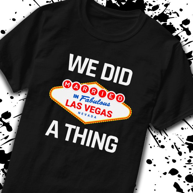 Camiseta Casamento de Las Vegas - Casal casado em Vegas (Criador carregado)