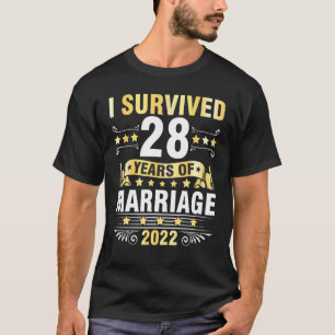 Camiseta Casamento De Mulher Marido Que Sobrevivi A 28 Anos