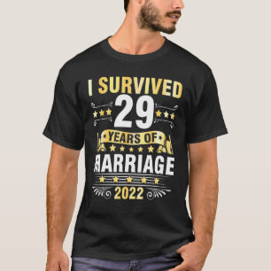 Camiseta Casamento De Mulher Marido Que Sobrevivi A 29 Anos
