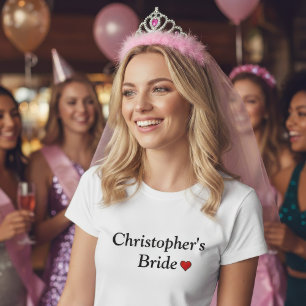 Camiseta Casamento de Noiva Personalizado Fofo