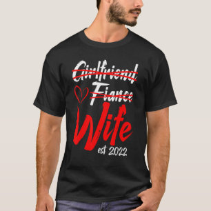 Camiseta Casamento de Noivado de Mulher de Namorada feminin