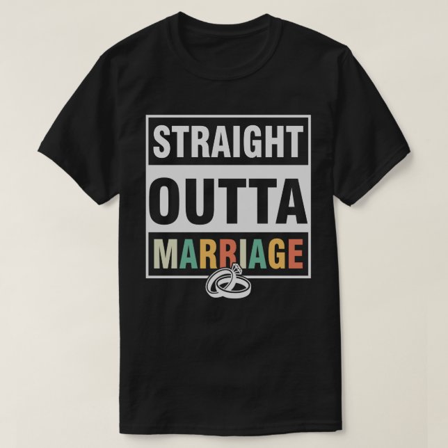 Camiseta Casamento de saída do hetero (Frente do Design)