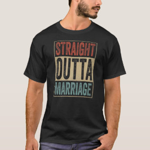 Camiseta Casamento de Saída do Hetero Retro de Divorcimento
