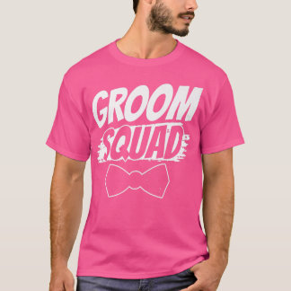Camiseta Casamento de Solteiro do Partido Groom Squad Sayin