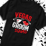 Camiseta Casamento de Vegas - Festa de Bachelor de Vegas -<br><div class="desc">Planejar uma Festa de Bachelor em Vegas? Estes designs do Groom Squad são os melhores casados no grupo de presentes e festas de casamento dos padrinhos de casamento de Vegas! Vire as cabeças na pista de Las Vegas, jogue no cassino, ou bebendo de dia num clube de Vegas! Apresenta "Esquadrão...</div>