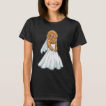 Camiseta Casamento de Vestido de Poodle Bride<br><div class="desc">Este design é o presente perfeito para um aniversário,  Natal e outras celebrações. É adequado para mulheres,  homens e crianças.</div>