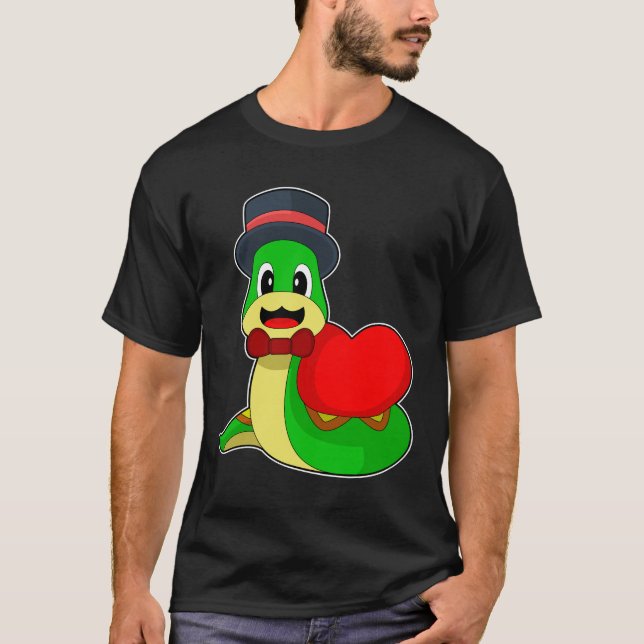 Camiseta Casamento do Coração da Serpente Adornada (Frente)
