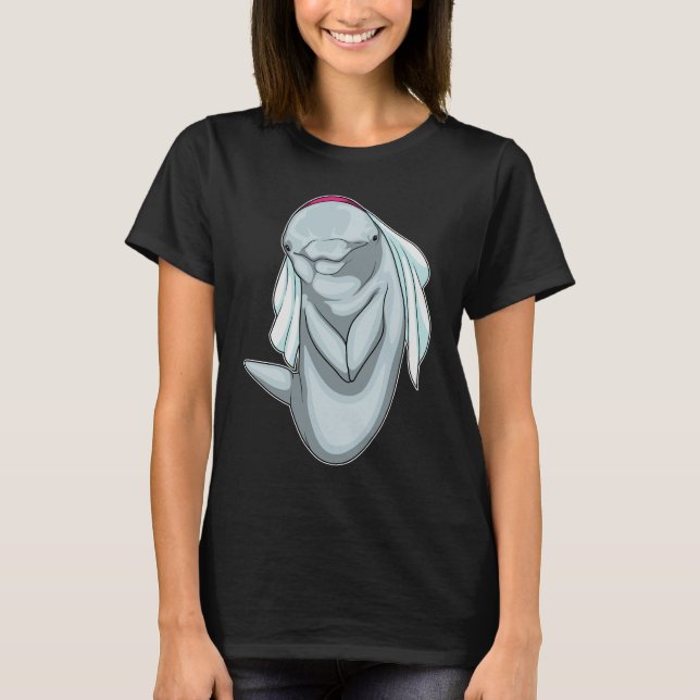 Camiseta Casamento Dolphin Bride Veil (Frente)