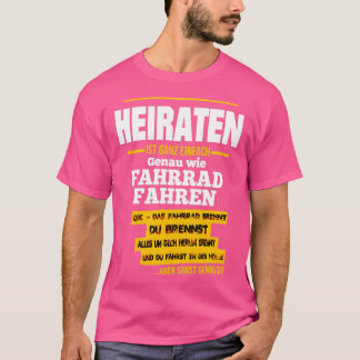 Camiseta Casamento é como andar de bicicleta no inferno