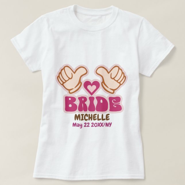 Camiseta Casamento engraçado personalizado (Frente do Design)