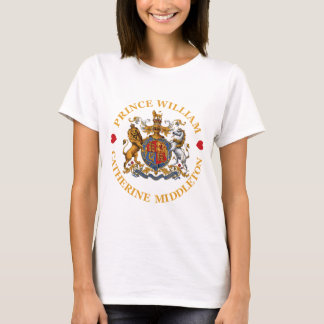 Camiseta Casamento entre o Príncipe William e Catherine Mid