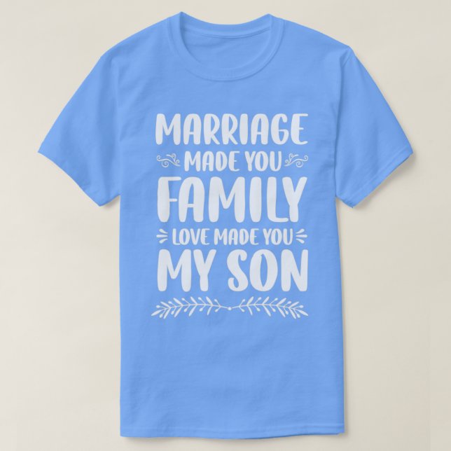 Camiseta Casamento Fez Com Que O Amor Da Família Fizesse De (Frente do Design)