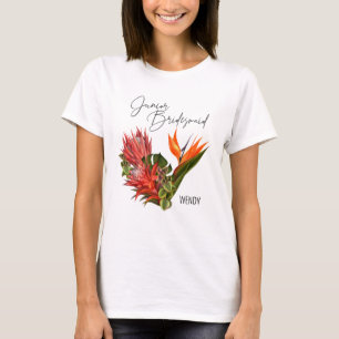 Camiseta Casamento floral do roteiro júnior tropical da