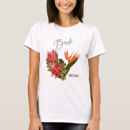 Camiseta Casamento Floral Tropical Breeze Bride Calliografi