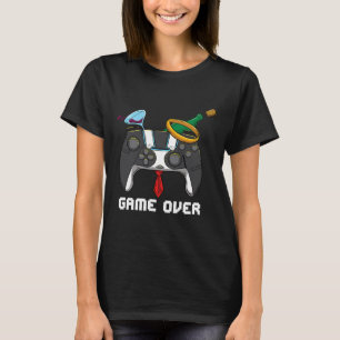 Camiseta Casamento Game Over Despedida de Solteiro Noivo Di