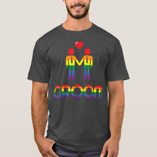 Camiseta Casamento Gay Masculino Noivo Arco-Íris Para Homen