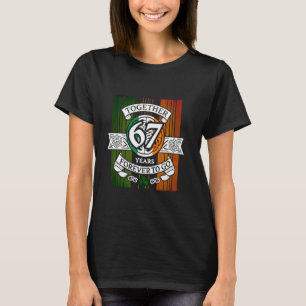 Camiseta Casamento Irlandês Juntos 67 Anos F