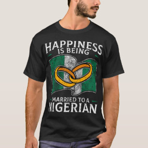 Camiseta Casamento nigeriano Nigéria Casamento Root Flag Ma
