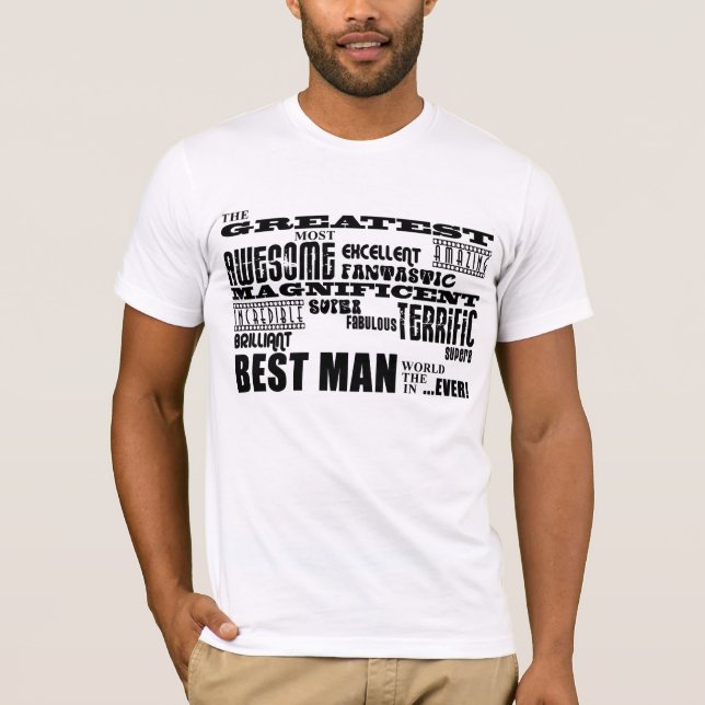 Camiseta Casamento Obrigado Melhores Homens: Melhor Homem (Frente)
