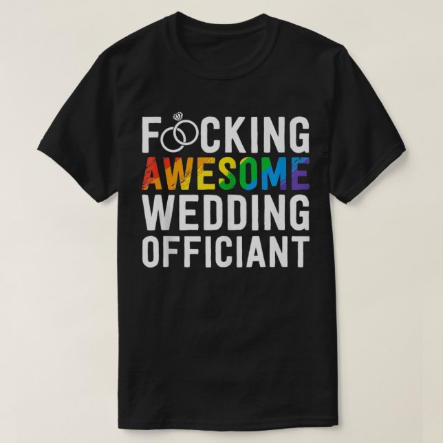 Camiseta Casamento Oficiente Oficiente, Presente Incrível G (Frente do Design)