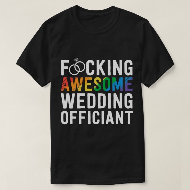 Camiseta Casamento Oficiente Oficiente, Presente Incrível G (Frente do Design)