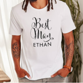 Camiseta Casamento Personalizado do Melhor Homem - Script P