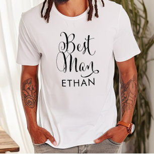 Camiseta Casamento Personalizado do Melhor Homem - Script P