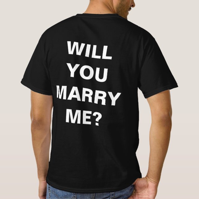 Camiseta Casamento proposto para camisa. Você vai me casado (Verso)