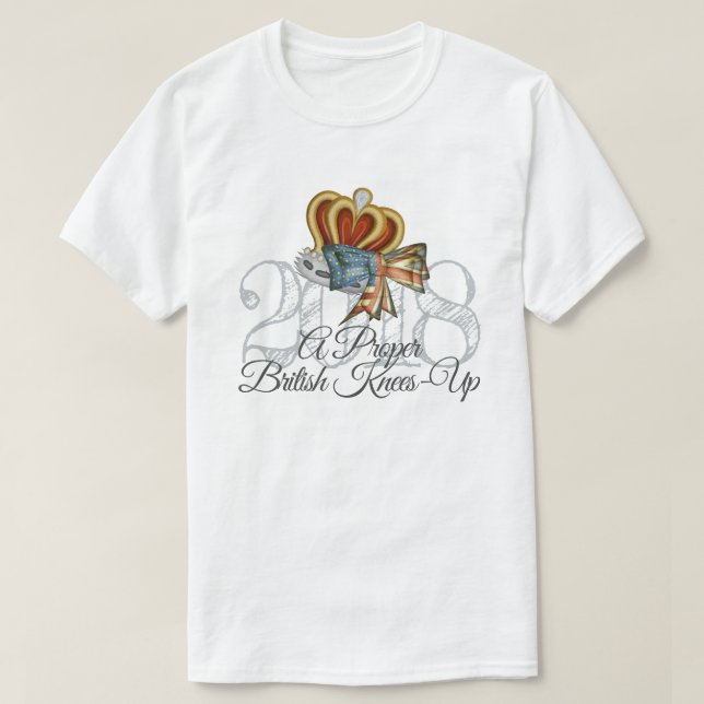Camiseta Casamento Real Britânico-Americano 2018 Souvenir (Frente do Design)