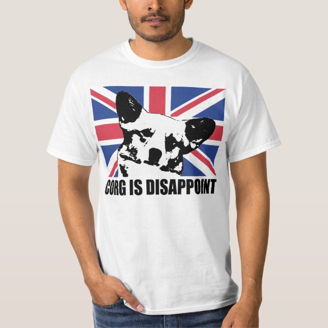 Camiseta Casamento Real: Corg é Desapontado (Frente)