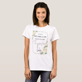 Camiseta Casamento Religioso Aniversário Fé Esperança Amor