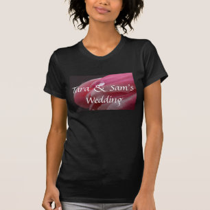 Camiseta Casamento Rosa Rosa Raindrop
