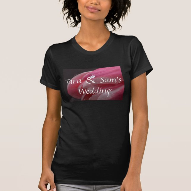 Camiseta Casamento Rosa Rosa Raindrop (Frente)