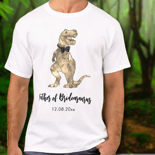 Camiseta Casamento T-Rex Padre de Brideasaurus Dinossauro