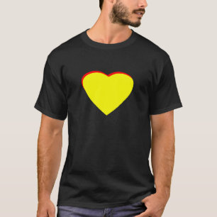 Camiseta Casamento Vermelho Amarelo do Coração Convite ao M