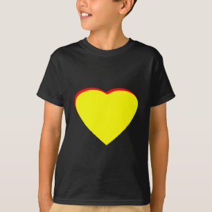Camiseta Casamento Vermelho Amarelo do Coração Convite ao M