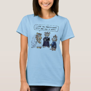 Camiseta Casamento Vows Hamsters Cartoon Custom T-Shirt