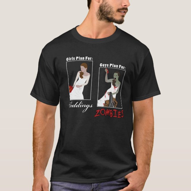Camiseta Casamento + Zombies = Incrível (Frente)
