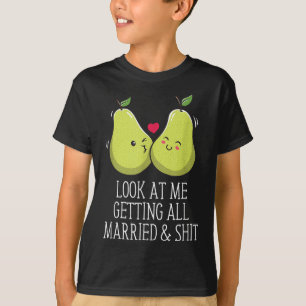 Camiseta Casando-se com Esposa do Furto Noiva Casada Marido