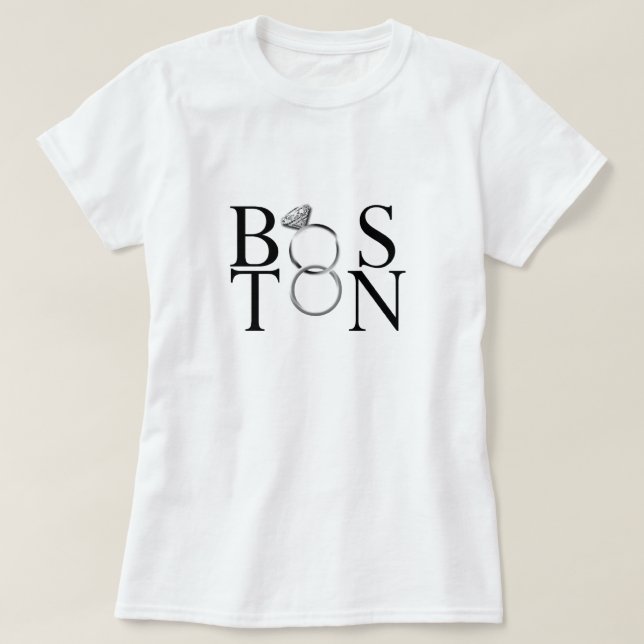 Camiseta Casando-Se Em Boston (Frente do Design)
