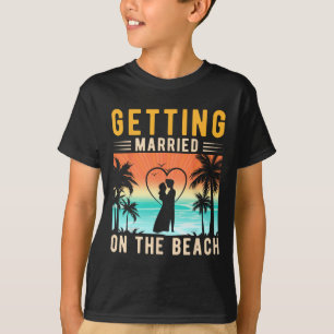 Camiseta Casando-Se Na Noiva Da Praia E Na Bache Do Groom
