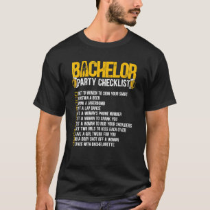 Camiseta Casando-se Noivo  Lista de Verificação da Festa de