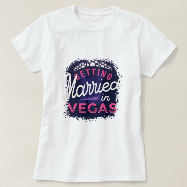 Camiseta Casar-se em Vegas Bride (Frente do Design)