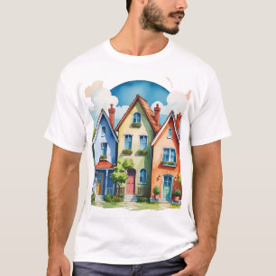 Camiseta casas bonitas