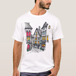 Camiseta Casas com janelas brilhantes