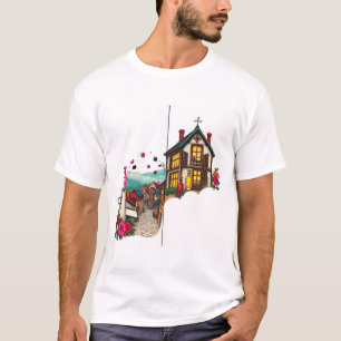 Camiseta Casas com janelas brilhantes