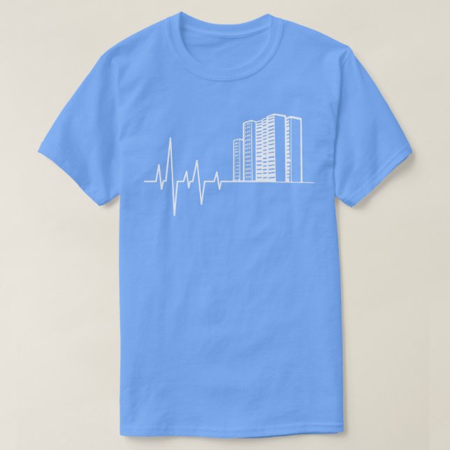 Camiseta Casas de batimento cardíaco arquiteto (Frente do Design)