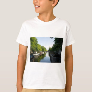 Camiseta Casas flutuantes no canal Prinsengracht Amsterdam