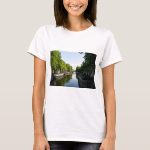 Camiseta Casas flutuantes no canal Prinsengracht Amsterdam