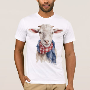 CAMISETA CASCA BRANCA ADORÁVEL COM ESCASCA AZUL VERMELHA